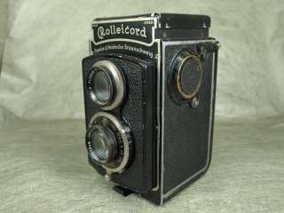 Rolleicord II TLR Camera Yr1936~37 Carl Zeiss Lens+Case  