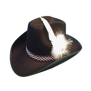  Ukps Cowboy Hats   Cowboy Black Band/Feather: Toys & Games