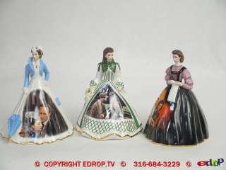 12 lot Gone with the Wind Scarlett Ohara figurine   Dress   Bradford 