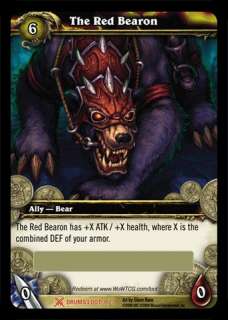 THE RED BEARON   World of Warcraft *WoW* LOOT CARD!  