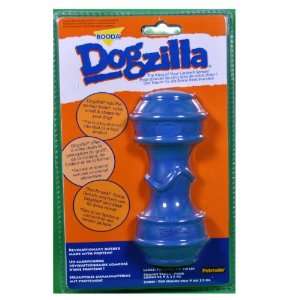  Booda Dogzilla Blue Barbell Large Rubber Dog Chew Toy: Pet 