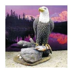  Eagle On Rock w/Fish Figurine: Everything Else