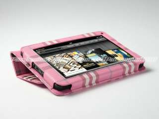 For Kindle Fire PU leather Case Cover/Car Charger/USB Cable/Stylus/Ea 