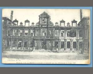 HOTEL DE VILLE DE REIMS.3 MAY 1917.WORLD WAR I POSTCARD  