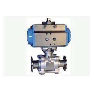  DA Pneumatic Actuator with 2 Way Stainless Steel Sanitary 