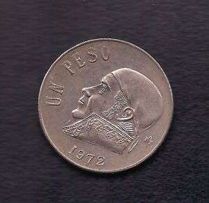 World Coins   Mexico 1 Peso 1972 Coin KM# 460  