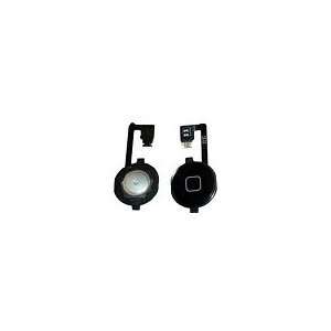 Replacement Home Button Key / menu button (Black) with Flex Cable for 