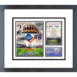 NY Mets Citi Field 2009 Inaugural Game Milestones and Memories Framed 