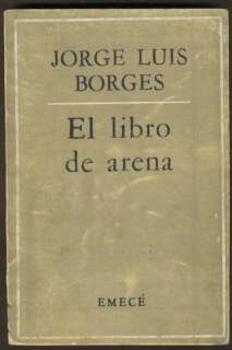 Jorge Luis Borges Book El Libro De Arena 1ºEd EMECE 75 L@@K  