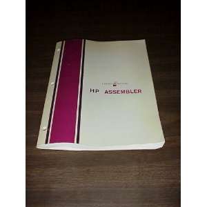  HP Assembler (Programmers Reference manual, 2100 Family) HP 