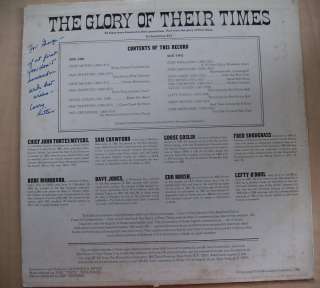 LP   The Glory of Their Times 1966 Inscribed by Lawrence Ritter  