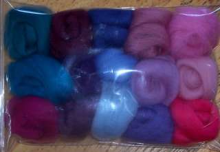 Ashford Corriedale Wool Roving Sample Pack of 46 Colors  