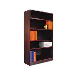  Alera Radius Corner Bookcase, Wood Veneer, 5 Shelf, 36w x 