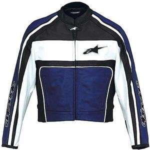  Alpinestars Dyno Leather Jacket   46/Blue/White/Black 