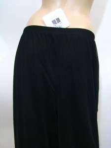 NEW TADASHI Black Wide Leg Occasion Dress Pants w Net Fabric Stretch 