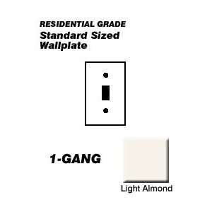   78001 Wallplate 1 Gang Toggle Standard Size Plastic   Light Almond