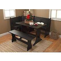   Nook Corner Dining Kitchen Set 3 Piece Table & Bench SHIPS FREE  