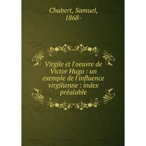    index prÃ©alable Samuel, 1868  Chabert  Books