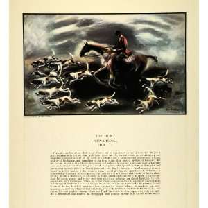  1935 Print Hunt John Carroll Hunting Dog Horse Game Sport Huntsman 
