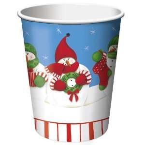  Candy Cane Snowman 9 oz. Paper Cups: Health & Personal 