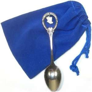 Vintage Souvenir Spoon with Nickel Silver Charm in Gift Bag   Maryland 