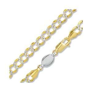  Pavï¿½ Curb Chain Necklace   24 14K Gold over Sterling 