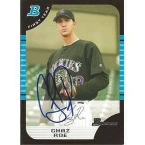 Chaz Roe Signed Colorado Rockies 2005 Bowman Card:  Sports 