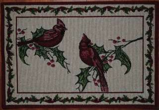   ~Cardinal~Christmas~Red Bird~Holly~Berry~Winter~Holiday~NEW  