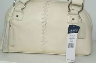 NWT Chaps Beige Leather Handbag Purse  