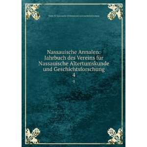  Nassauische Annalen Jahrbuch des Vereins fÃ¼r 