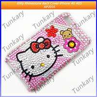   Kitty Rhinestone cover Hard case for iphone 4 4G 4GS AP2016  