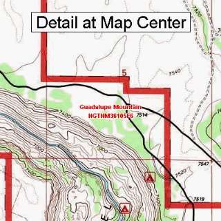  USGS Topographic Quadrangle Map   Guadalupe Mountain, New 
