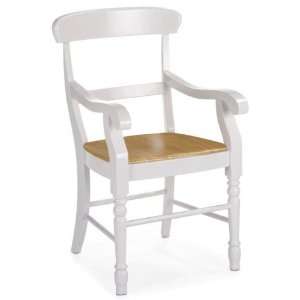  Concord Arm Chair Wood White: Kitchen & Dining