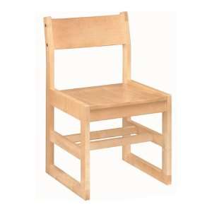   Back Sled Base Wood Chair Wood Finish: Cherry: Furniture & Decor