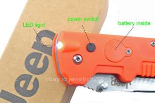   Pocket Knife W LED Light & Auto Glass Breaker Multi tools  