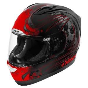  Icon Alliance Threshold Motorcycle Helmet Red (Small 