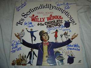 Willy Wonka Signed Laserdisc X 6 Gene Wilder Rare Proof  