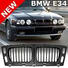 BMW E34 525i 530i 540i 91 95 Black Front Bumper Center Hood Kidney 