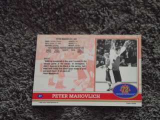 Peter Mahovlich Autographed 1991 92 Future Trends Canada 72 Hockey 