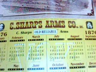 SHARPS ARMS CO OLD RELIABLE HUNTING RIFLES POSTER  