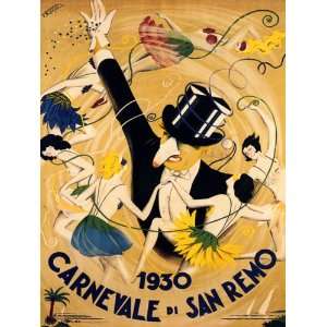 CARNEVALE 1930 SAN REMO CARNIVAL GIRLS DANCING ITALY ITALIA VINTAGE 