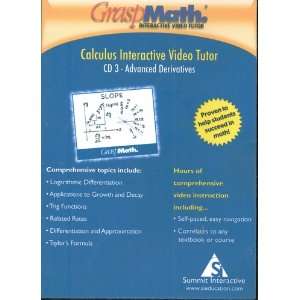   Calculus Interactive Video Tutor CD/ROM #3 Advanced Derivatives