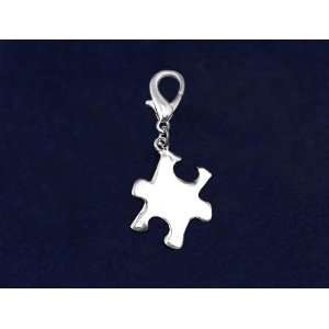  Autism Ribbon Hanging Charm   Puzzle Piece (25 Charms 