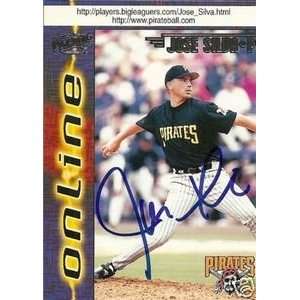   Jose Silva Signed Pirates 1998 Pacific Online Card