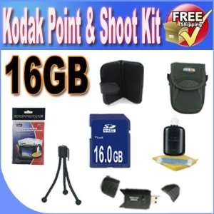  Kodak Point & Shoot Accessory Saver Bundle (16GB SDHC 