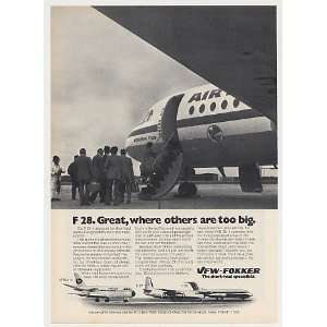  1975 Air France Airlines VFW Fokker F28 Aircraft Print Ad 