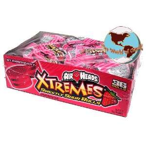 AIRHEADS XTREME STRAWBERRY SOUR ROLLS Grocery & Gourmet Food