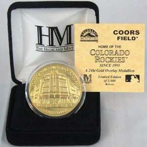  BSS   Coors Field 24KT Gold Commemorative Coin Everything 