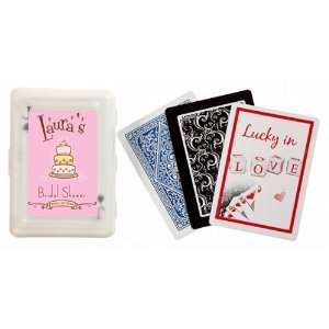  Baby Keepsake: Pink Wedding Cake Design Personalized Playing Card 