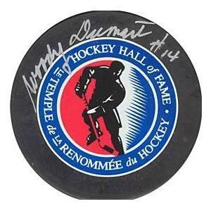  Hand Signed Autographed NHL Hall of Fame Hockey Puck 
